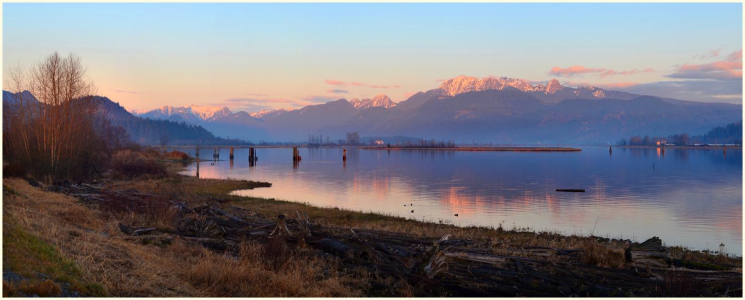 Sunset Pitt River Pano